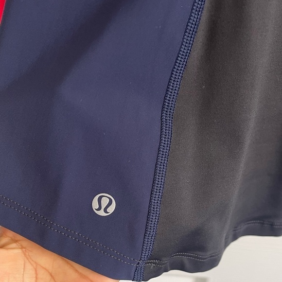 Lululemon Trail Bound Long Sleeve Deep Coal Deep Navy Electric Coral - Picture 4 of 4
